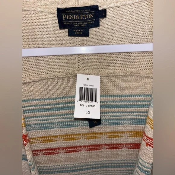 PENDLETON WOMEN'S HARDING PACIFIC DUSTER SWEATER LARGE​ - Picture 10 of 12